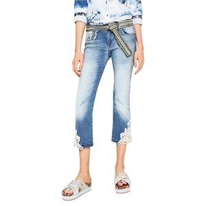 Desigual Jeans “Light‎ Wash" Capri